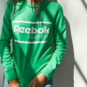 Reebok UO exclusive Bright Green Iconic Crew Neck Sweatshirt